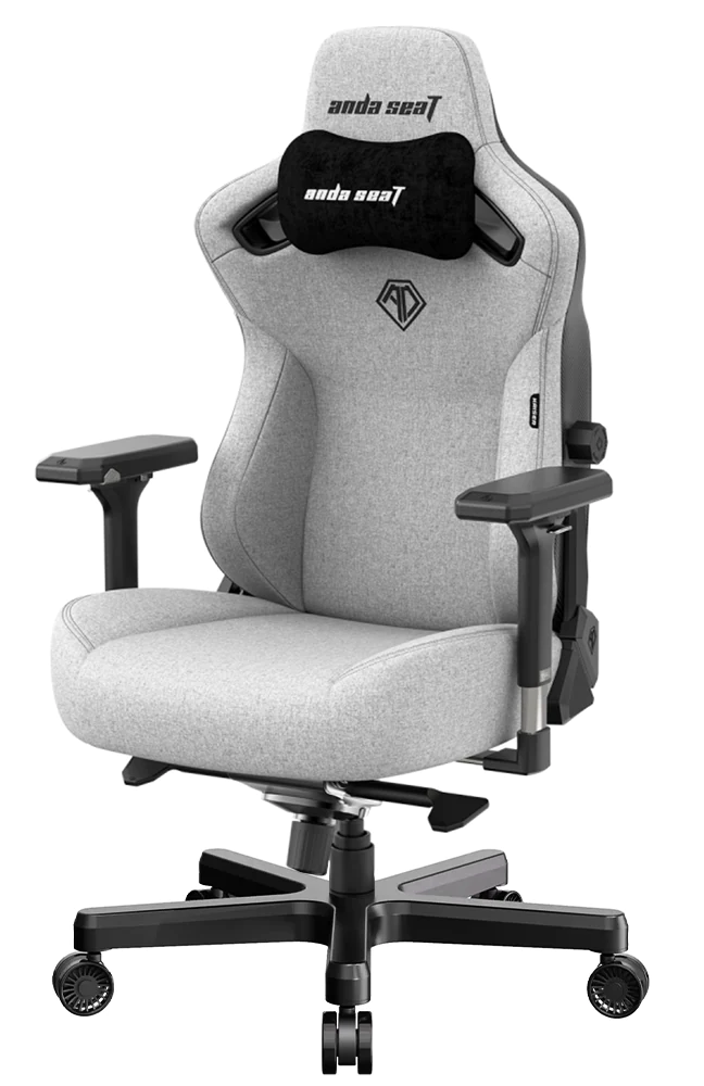 Игровое кресло AndaSeat Kaiser 3 — Linen Fabric Ash Gray — XL - изображение № 2