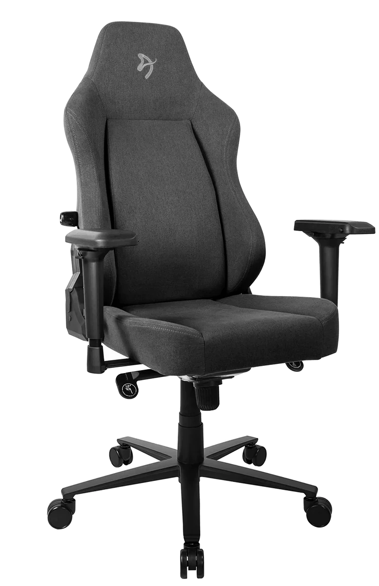 Игровое кресло Arozzi Primo Woven Fabric – Black – Grey logo