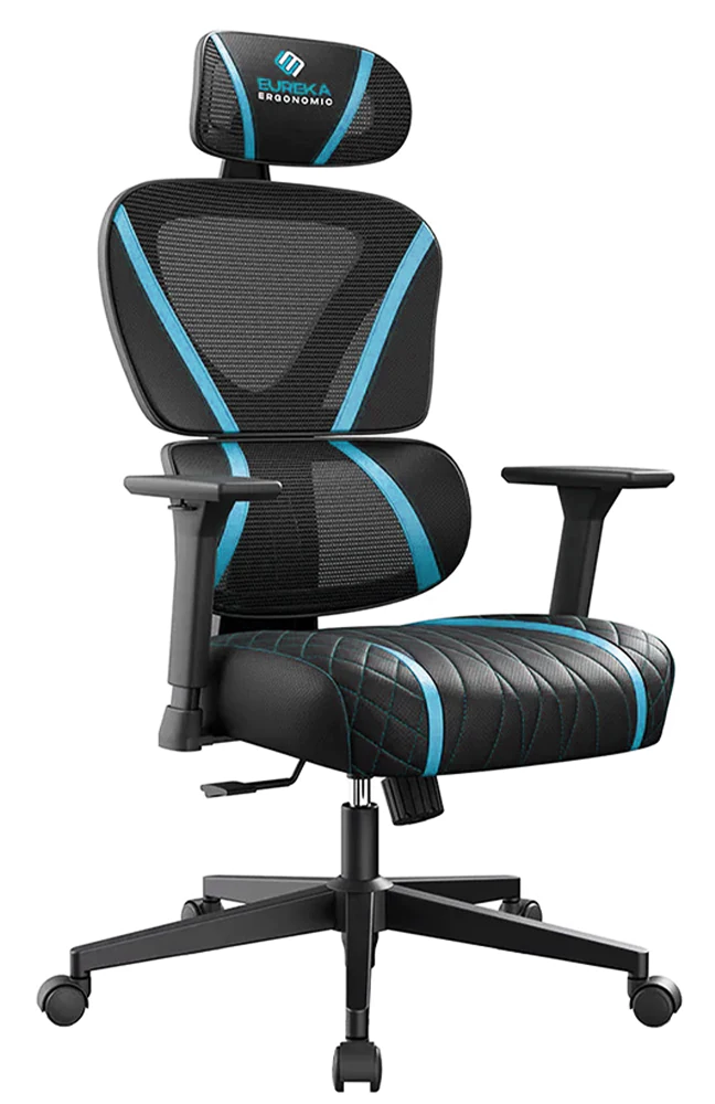 Игровое кресло Eureka Ergonomic Norn — Blue