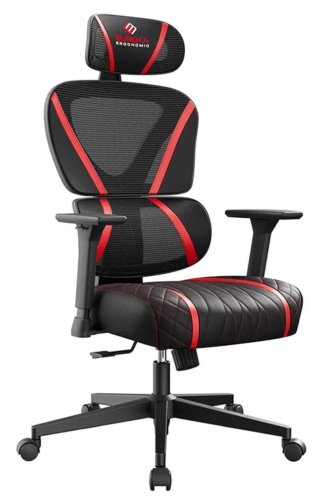 Игровое кресло Eureka Ergonomic Norn — Red