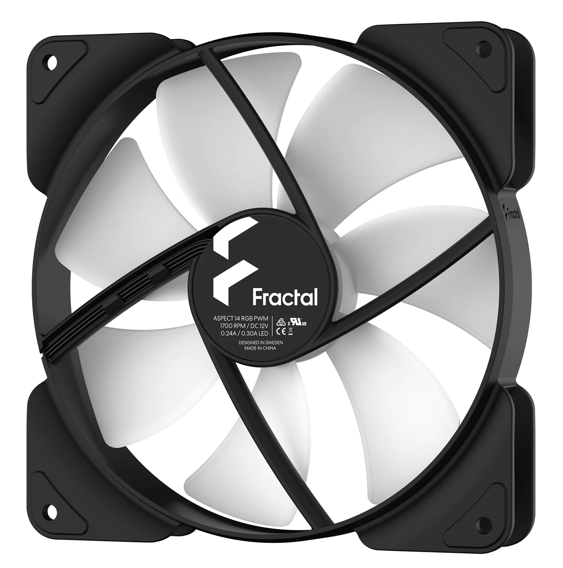 Вентилятор Fractal Design Aspect 14 RGB PWM Black 3-Pack - изображение № 3
