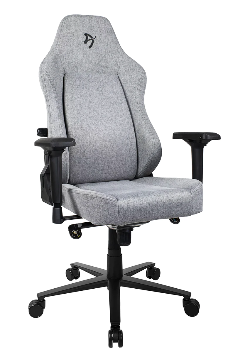 Игровое кресло Arozzi Primo Woven Fabric – Grey – Black logo