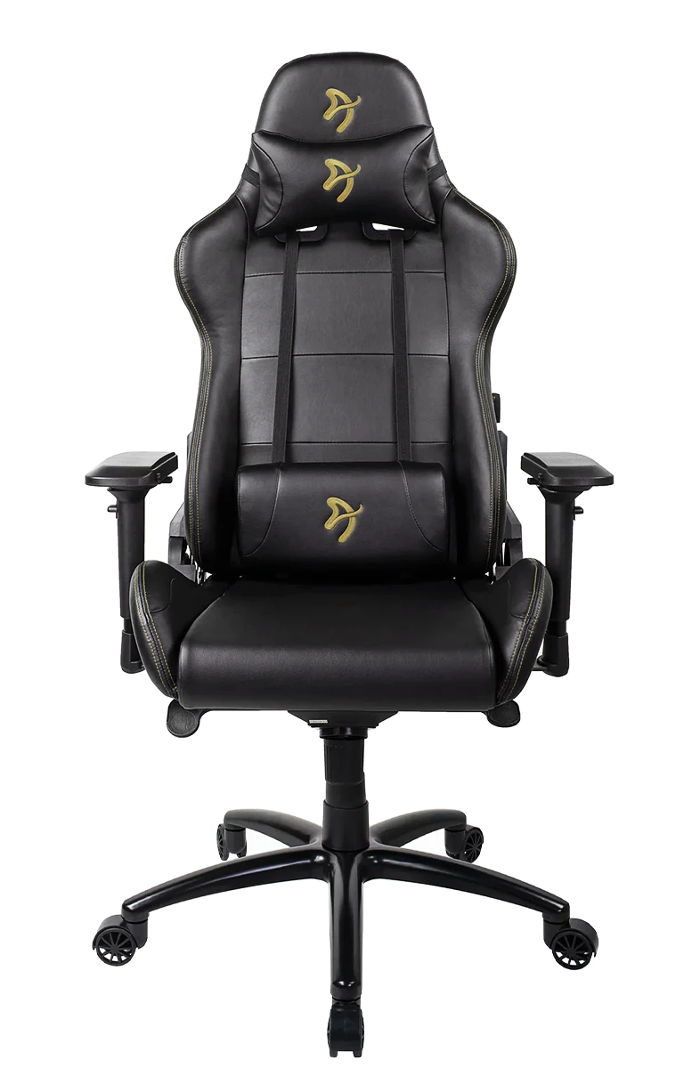 Игровое кресло Arozzi Verona Signature Black PU – Gold Logo - изображение № 1