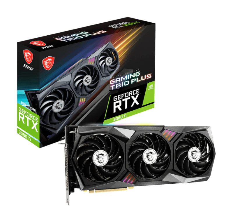 Видеокарта GeForce RTX™ 3060 Ti GAMING TRIO PLUS 8G LHR - изображение № 5