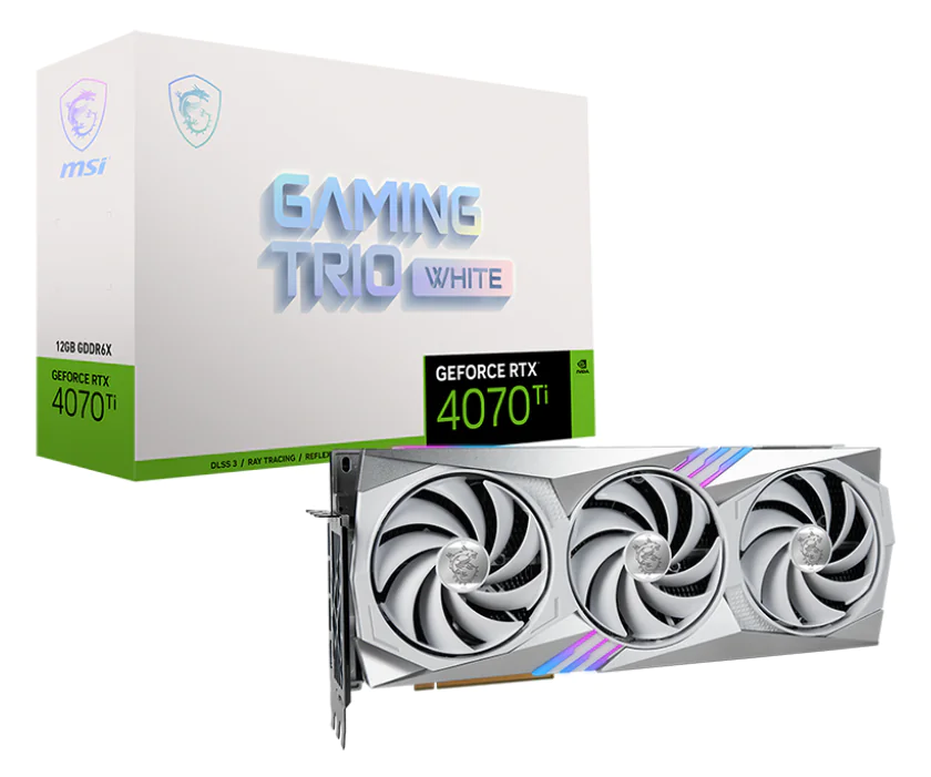 Видеокарта GeForce RTX 4070Ti GAMING TRIO WHITE - изображение № 4